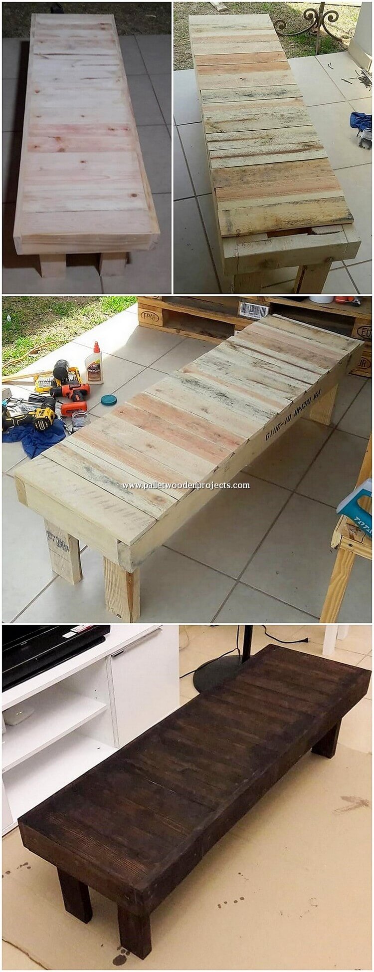 Mesa de palets de madera