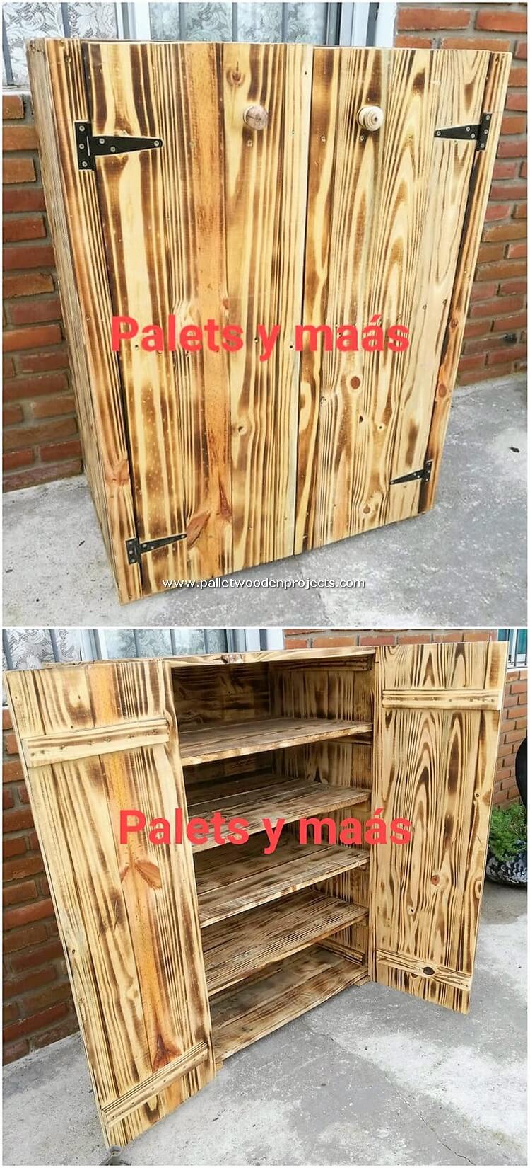 Gabinete de palets de madera